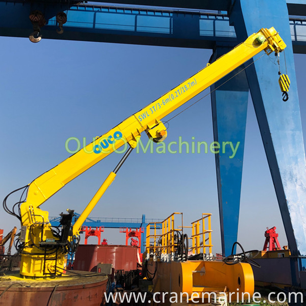 Telescopic Small Marine Deck Crane